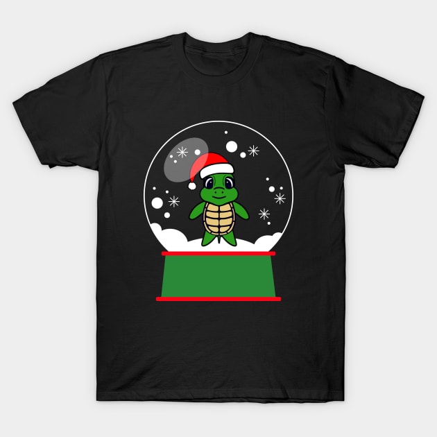 CHRISTMAS Turtle Snowglobe T-Shirt by SartorisArt1